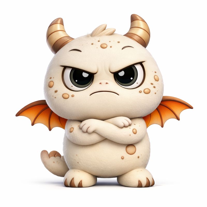 AI-transformed 3D render of the dragon monster